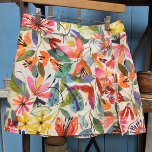 2000s Y2K Velcro Wrap Floral Multicolor Women's Skirt